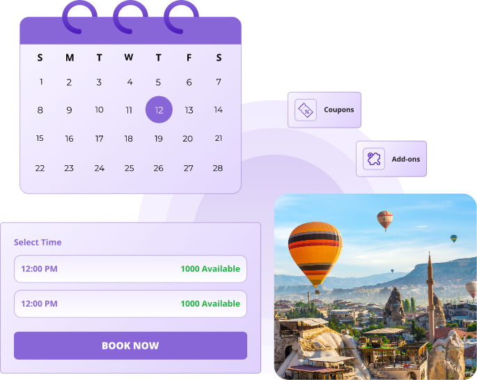 hot air balloon tour reservation software