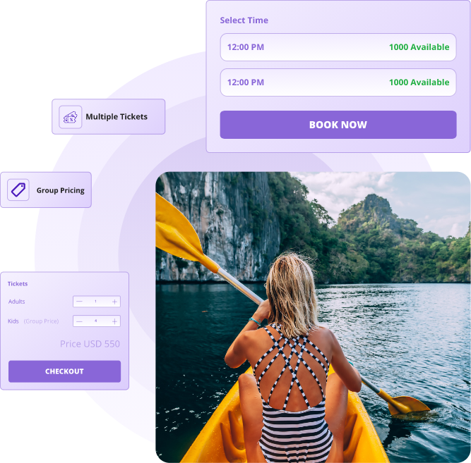 kayak rental booking software