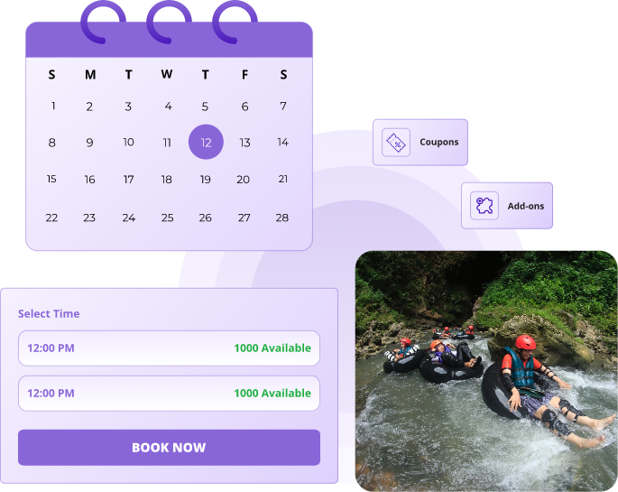 rafting activity booking software