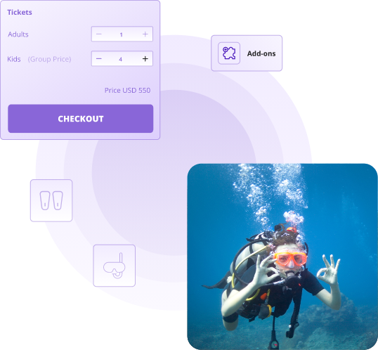 offer fun diving with activity booking software